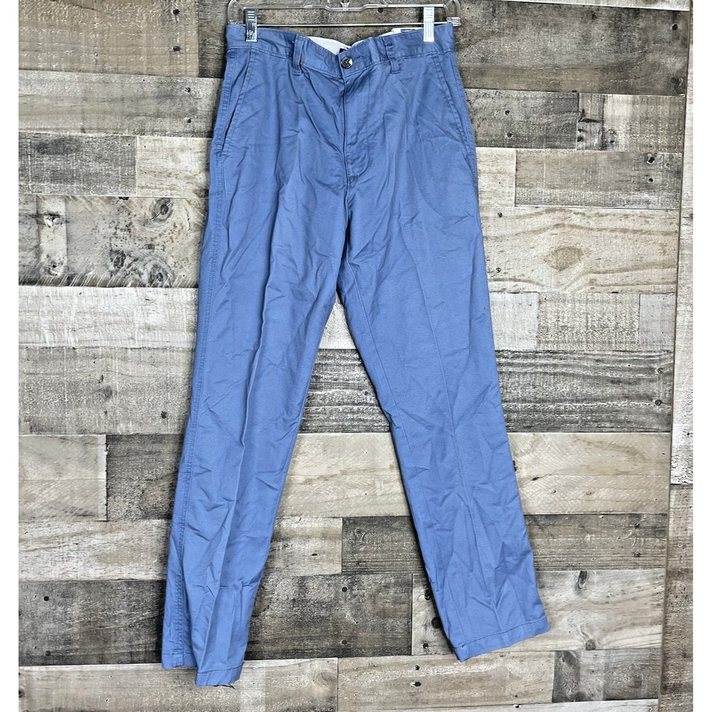 New George Men's 29 x 30 Blue‎ Straight Leg Stretch Tapered Chino Pants Career